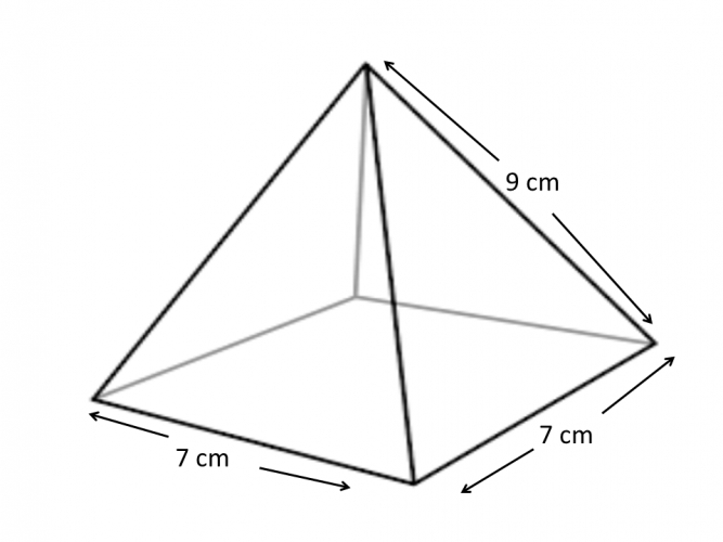 Pyramid no vertical height
